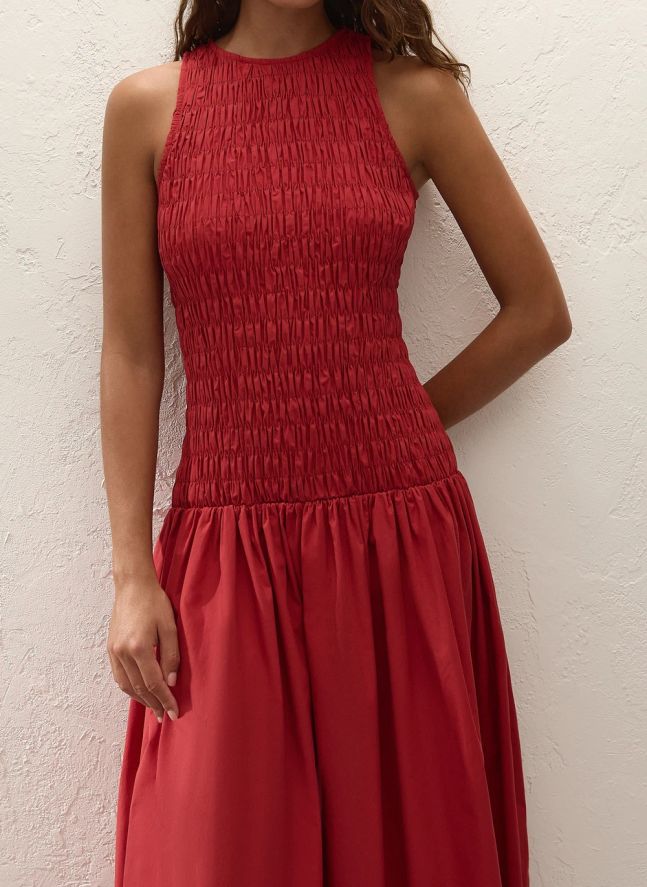 Robe Sanchia Coton | Rouge