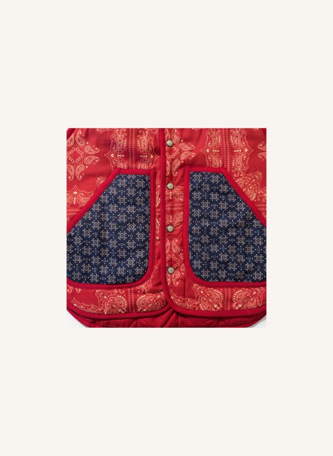 Veste Sans Manches Maria Bandana | Rouge foncé