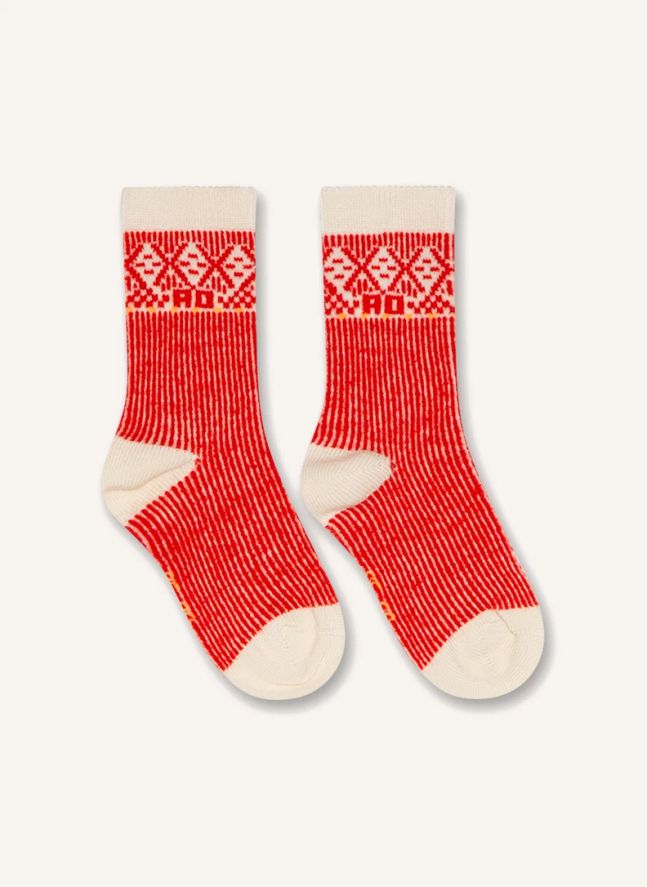 Chaussettes Bonny Laine | Rouge