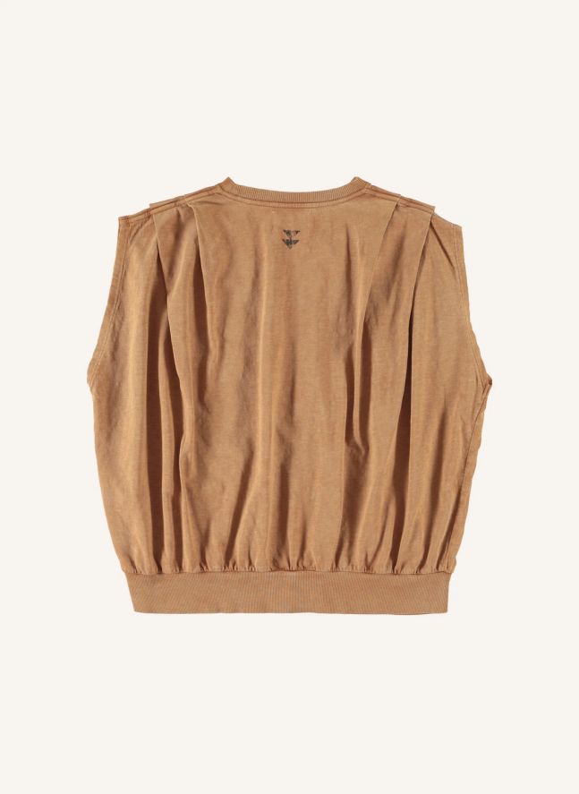 Top Joana Coton Flamé | Marron