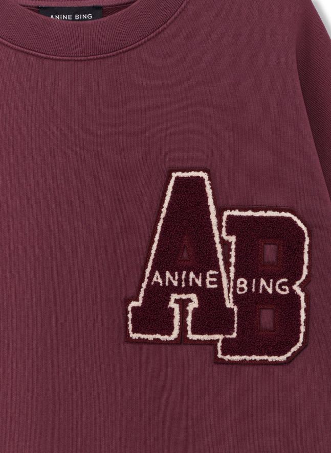 Sweat Miles Letterman | Bordeaux