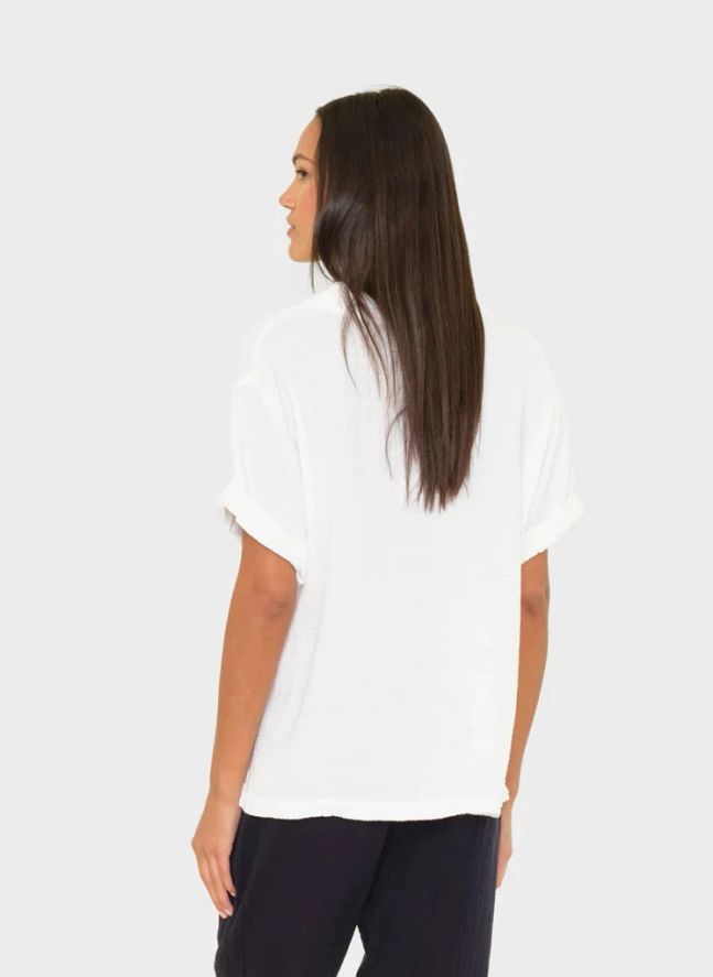 Top Avery Gaze de Coton | Blanc