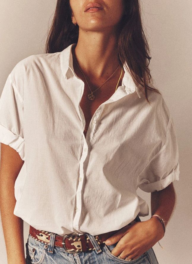Chemise Channing Popeline de Coton | Blanc