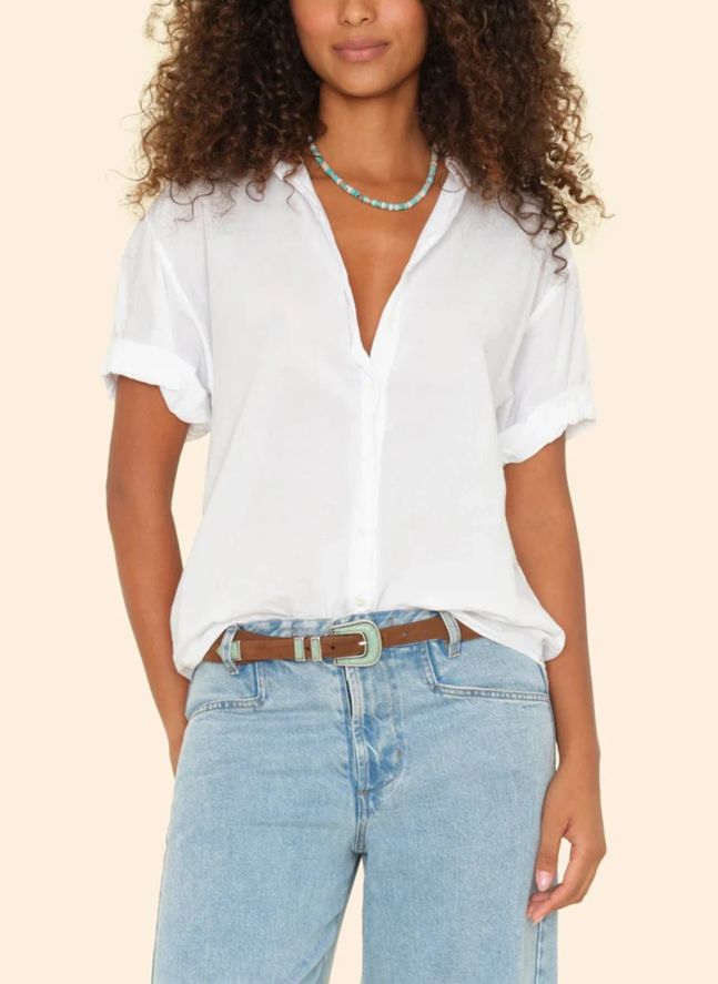 Chemise Channing Popeline de Coton | Blanc