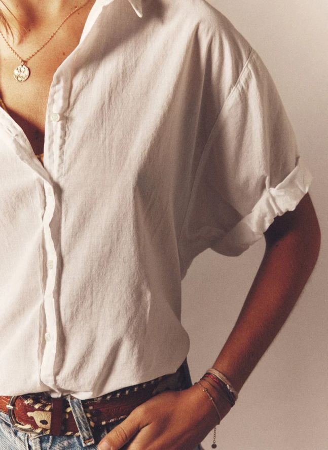 Chemise Channing Popeline de Coton | Blanc