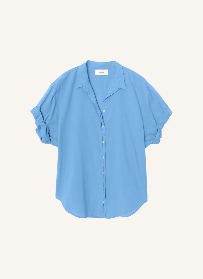 Chemise Channing Popeline de Coton | Bleu