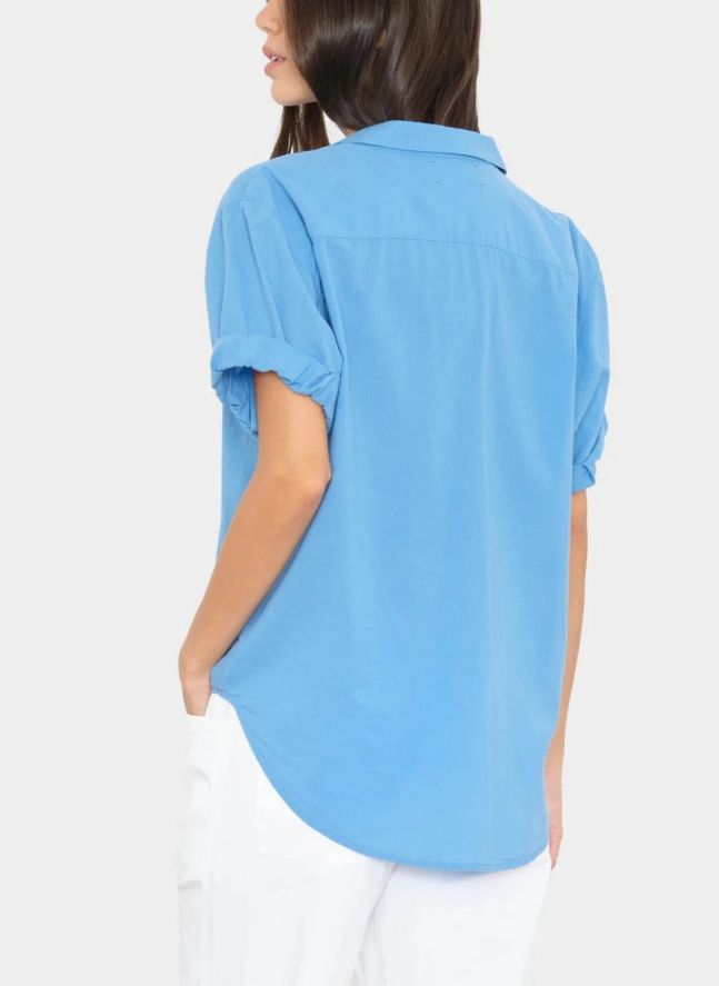 Chemise Channing Popeline de Coton | Bleu