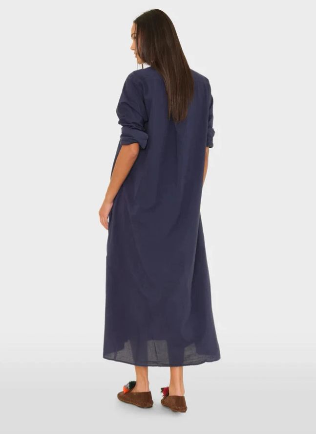 Robe Boden Popeline de Coton | Bleu marine