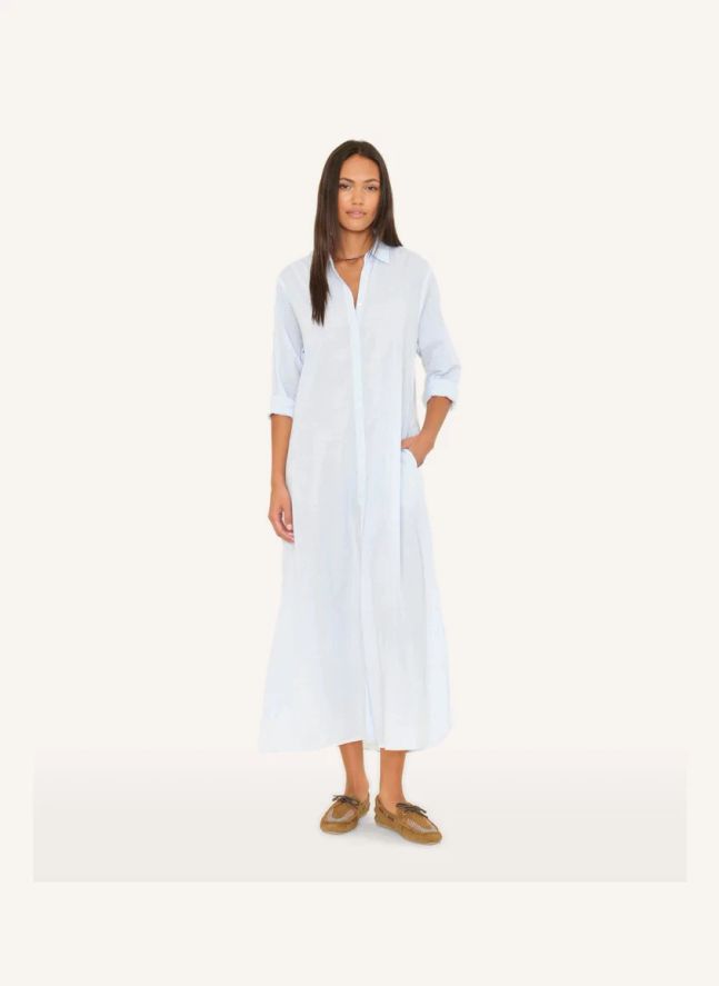 Robe Boden Popeline de Coton | Bleu ciel