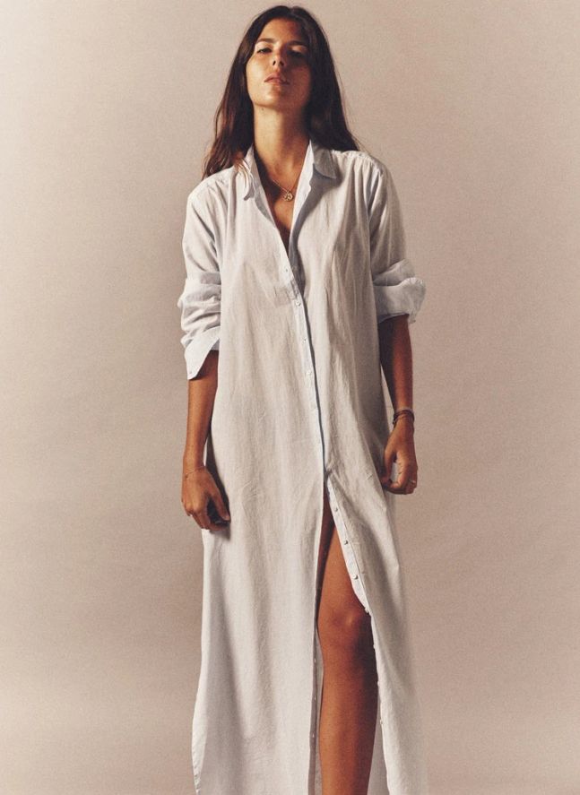Robe Boden Popeline de Coton | Bleu ciel