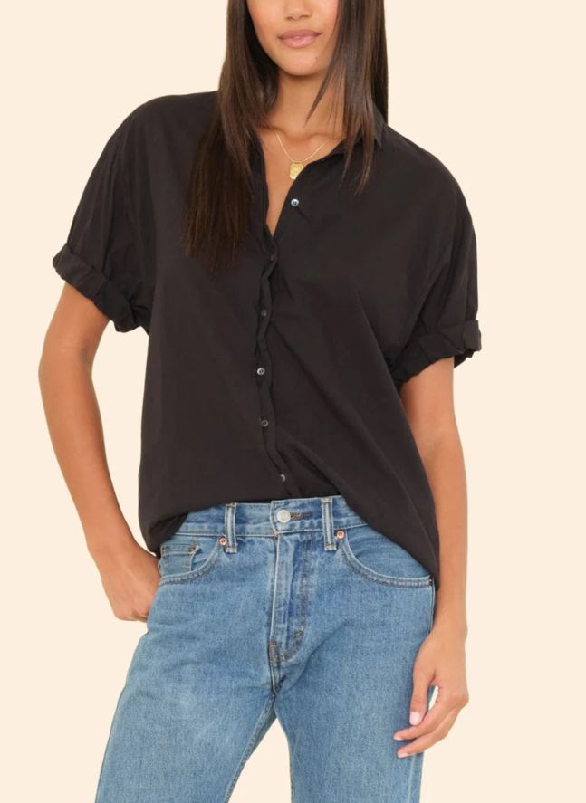 Chemise Channing Popeline de Coton | Noir
