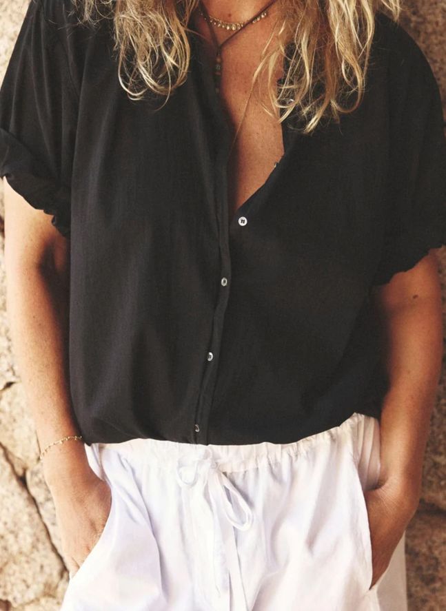 Chemise Channing Popeline de Coton | Noir
