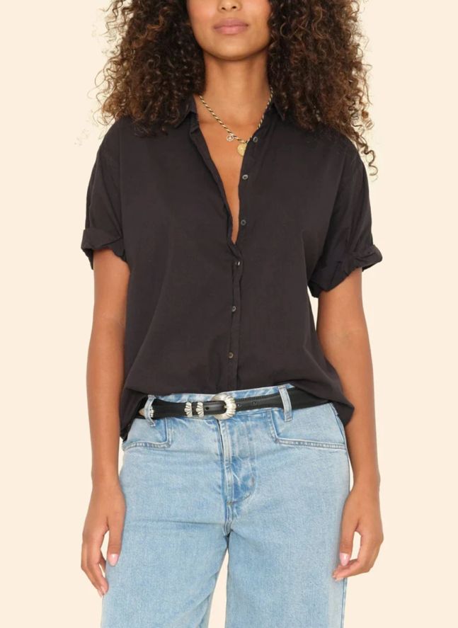 Chemise Channing Popeline de Coton | Noir