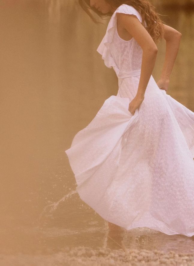 Capsule Léa Meylan : Robe Lola Coton | Blanc