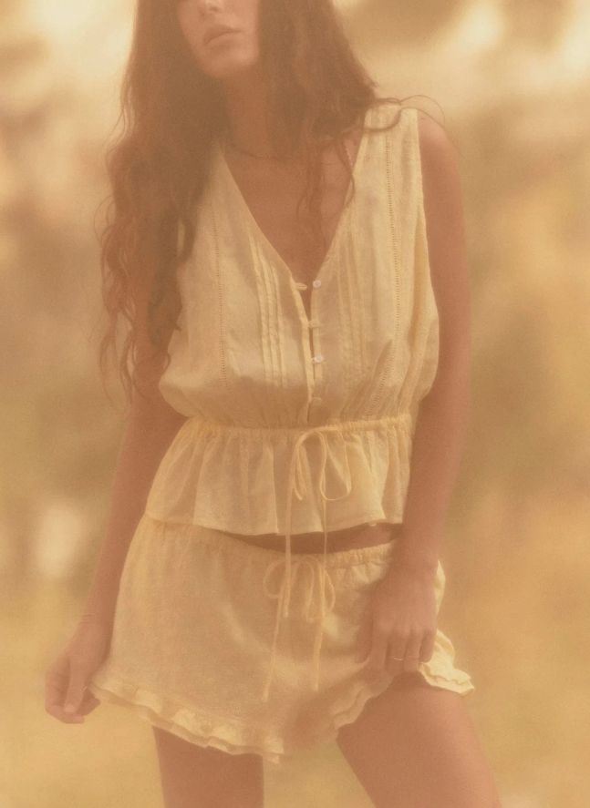Capsule Léa Meylan: Short Mimi Coton | Jaune