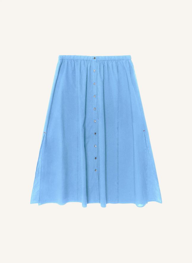 Jupe Scarlett Popeline de Coton | Bleu