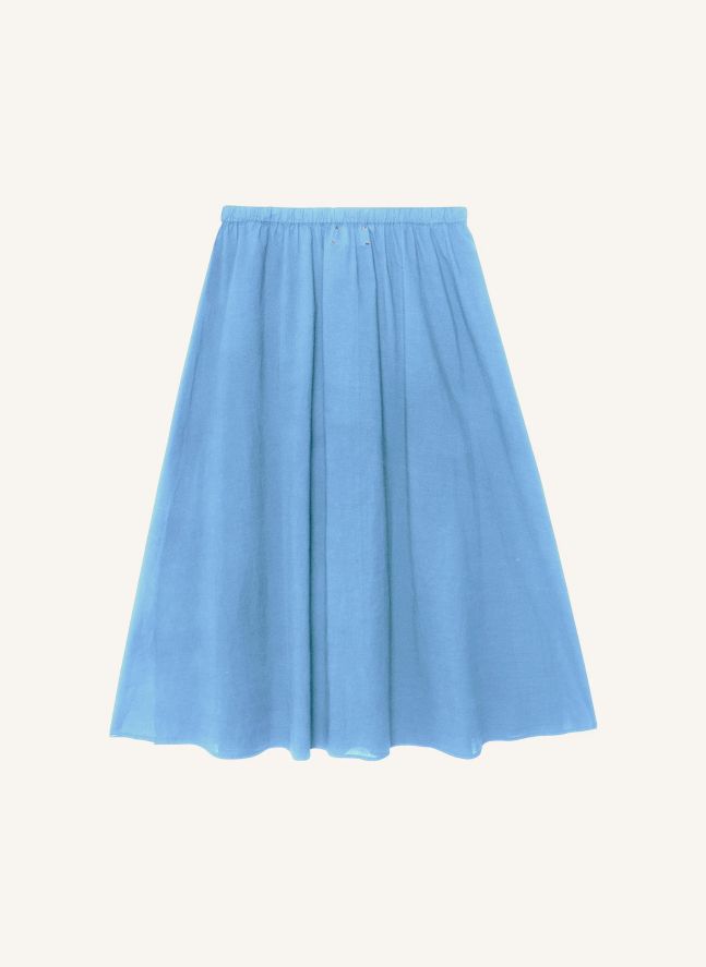 Jupe Scarlett Popeline de Coton | Bleu