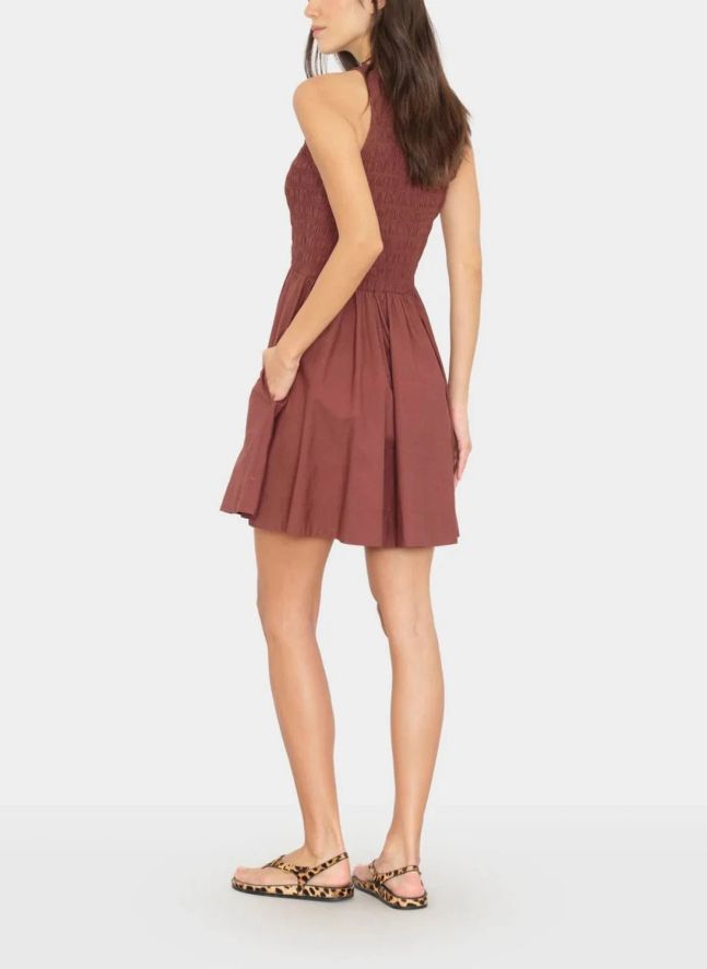 Robe Florie Coton | Marron
