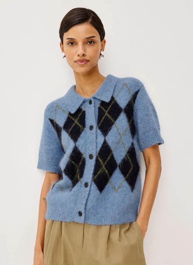 Pull Carreaux Kelly | Bleu