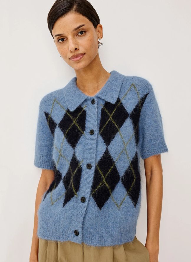Pull Carreaux Kelly | Bleu