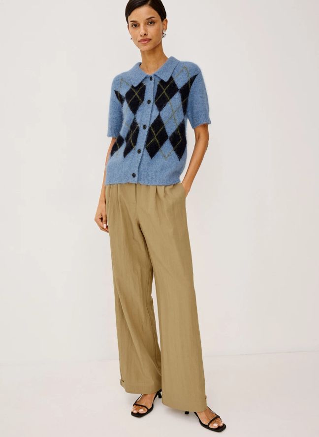 Pull Carreaux Kelly | Bleu