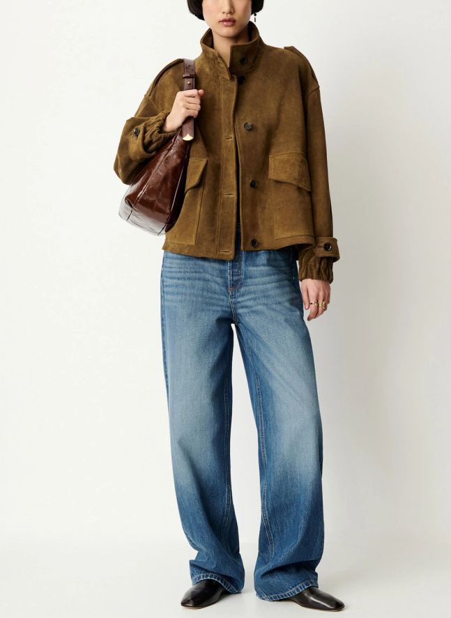 Veste Aland Cuir | Taupe
