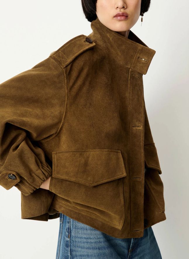 Veste Aland Cuir | Taupe