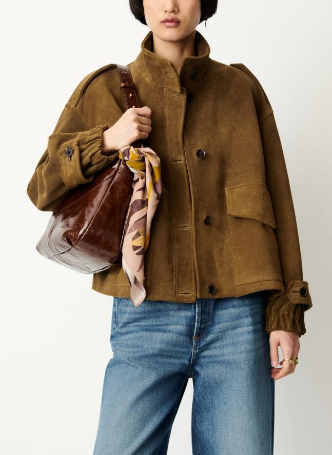 Veste Aland Cuir | Taupe