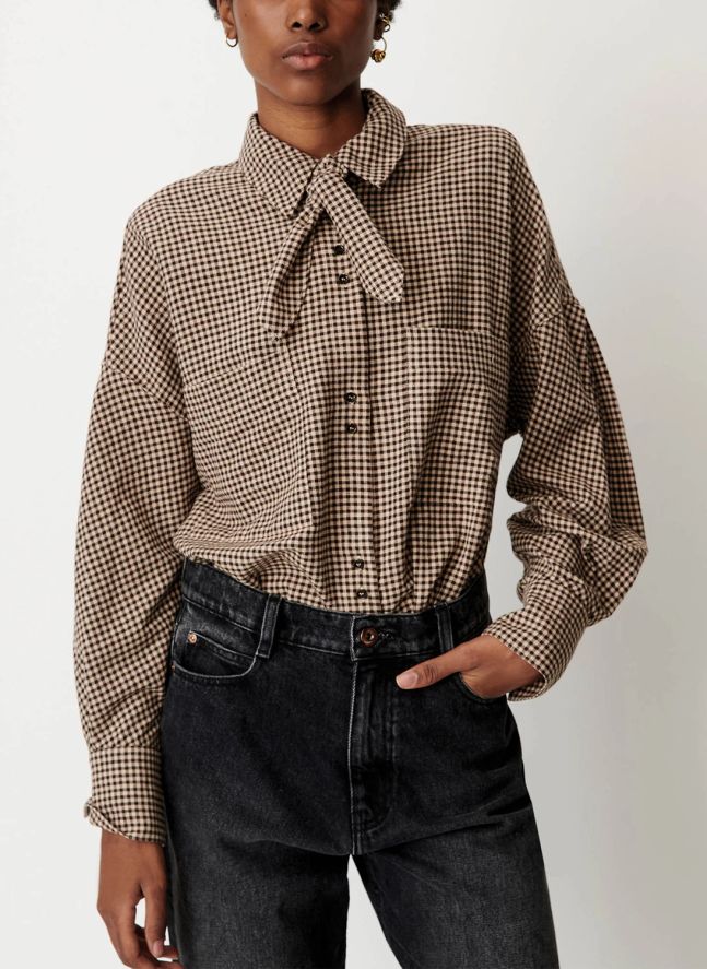Blouse Cecily Coton | Marron