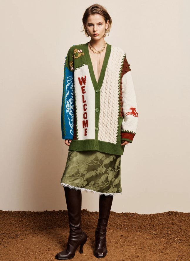 Cardigan Lasso Patchwork | Ecru