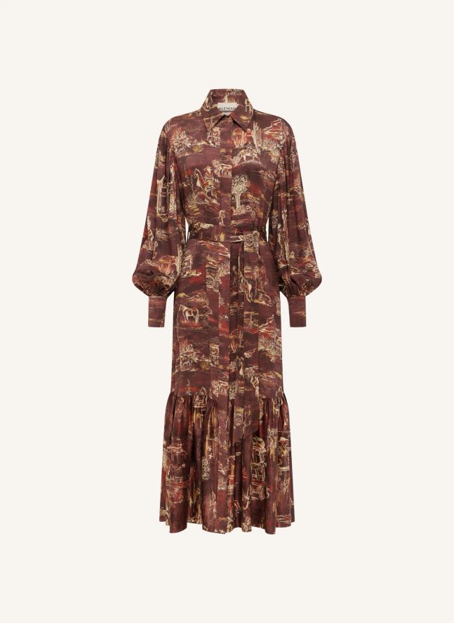 Robe Ezra Soie | Marron