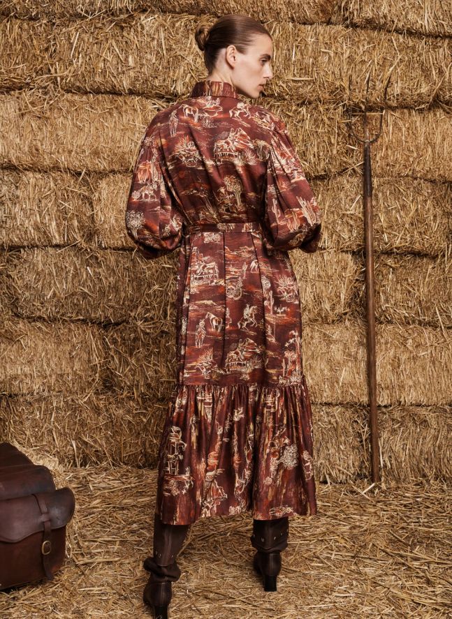 Robe Ezra Soie | Marron