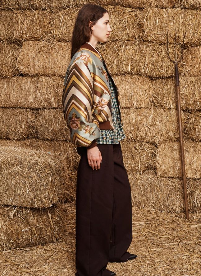 Bomber La Rosa Jacquard | Marron