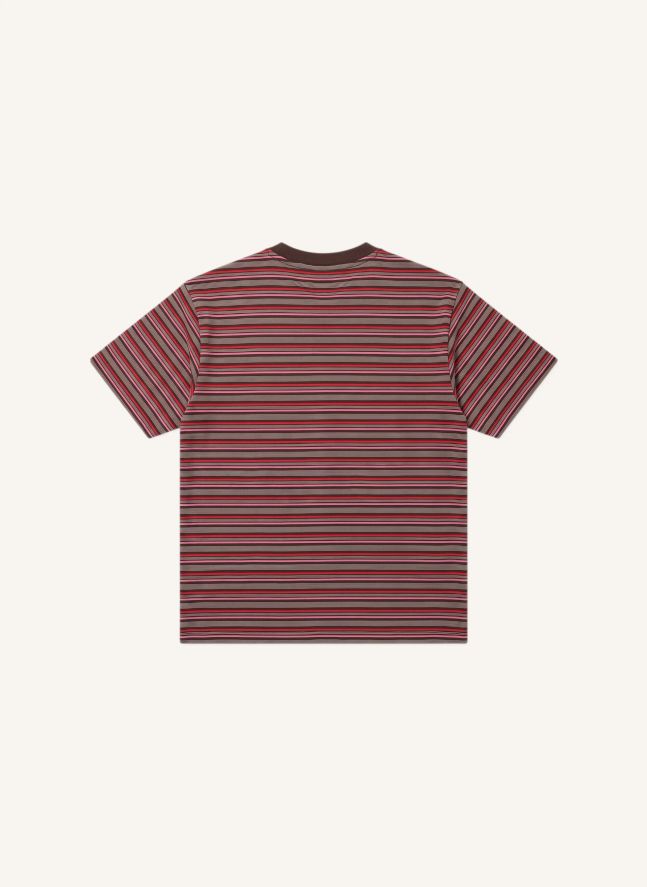 T-shirt Oversize Filo Rayé | Marron