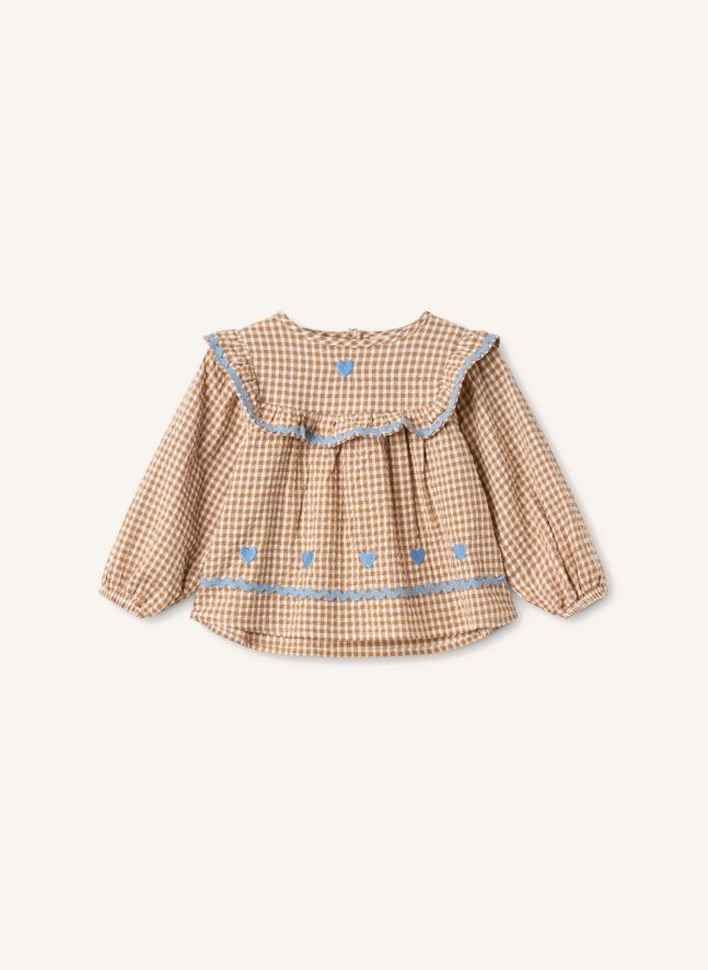 Blouse Ellis Vichy | Marron