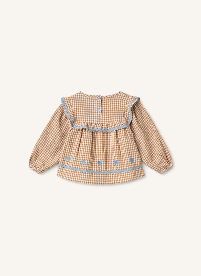 Blouse Ellis Vichy | Marron
