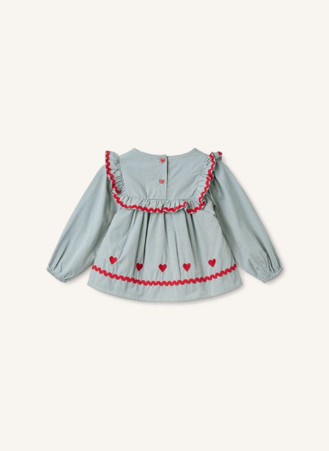 Blouse Ellis Vichy | Bleu ciel