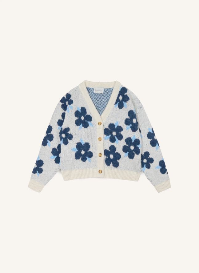 Cardigan Viviana Fleurs | Bleu