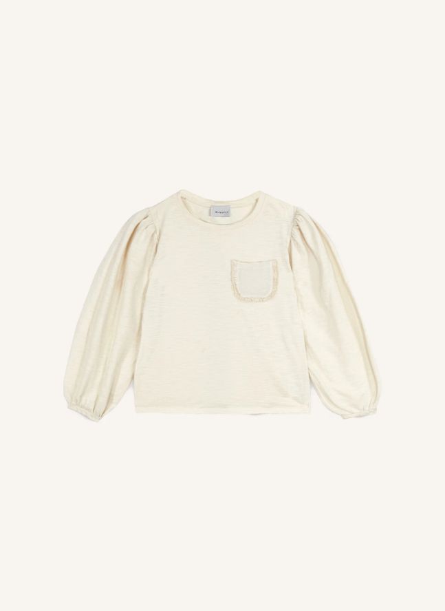 T-shirt Poche Lucia Coton Bio | Ecru