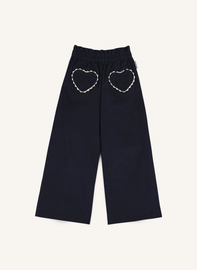 Jean Poche Coeurs Clotilde  | Bleu foncé