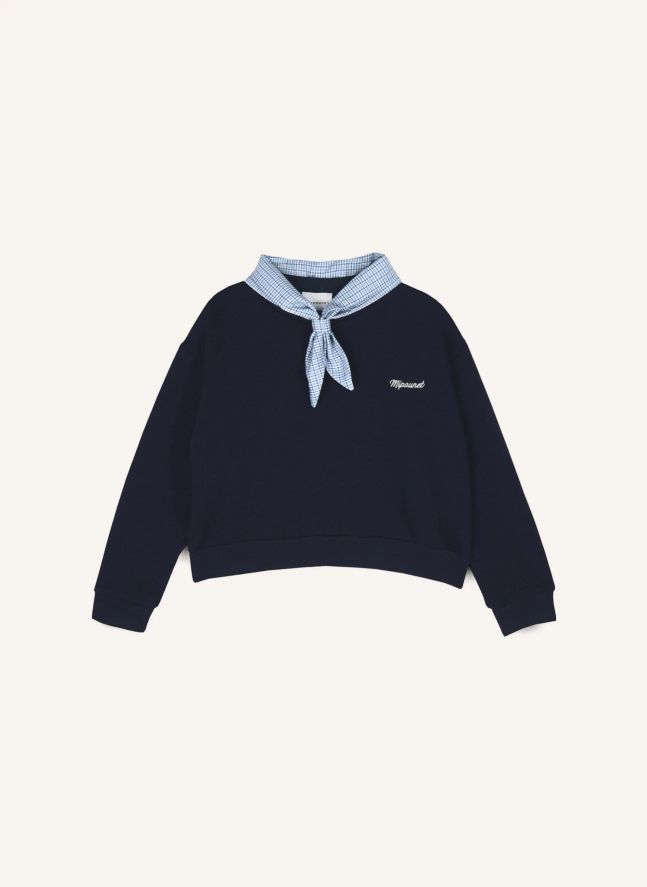 Sweat Col Noué Florence | Bleu marine