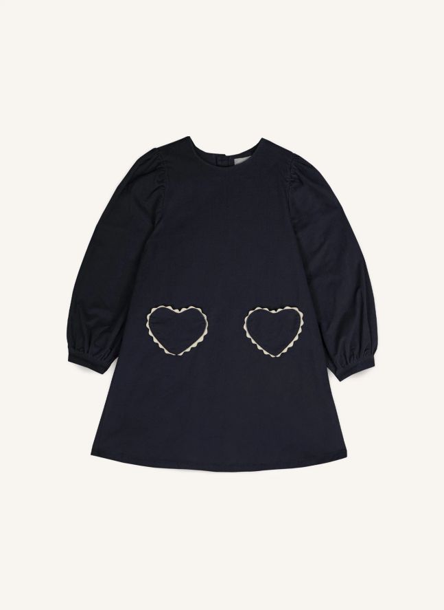 Robe Clotilde Velours  | Bleu nuit