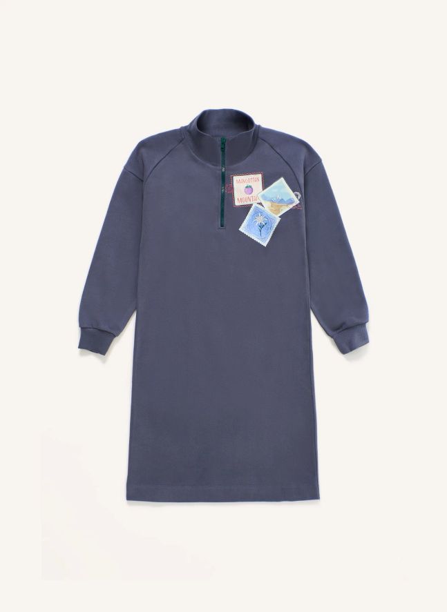 Robe Sweat Timbres | Gris foncé