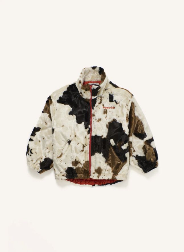 Veste Façon Fourrure Vache | Beige