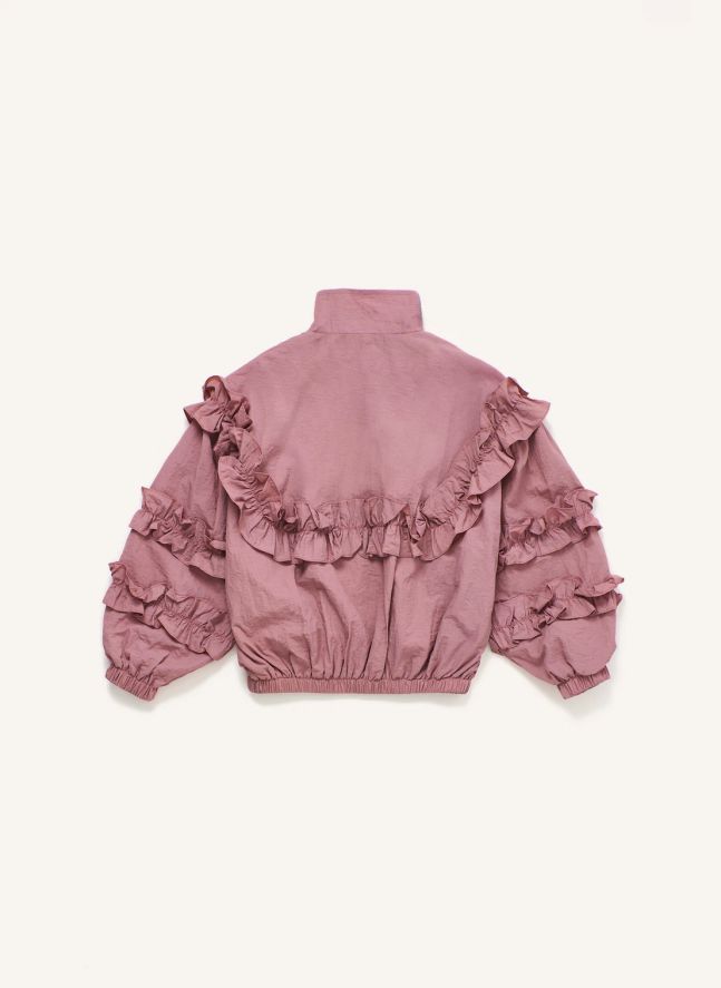 Veste Volants Nylon | Rose