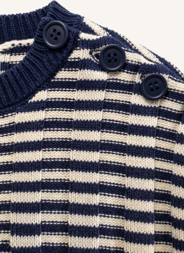 Pull Matteo Rayé | Bleu noir