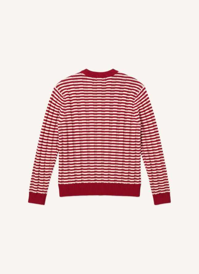 Pull Matteo Rayé | Rouge