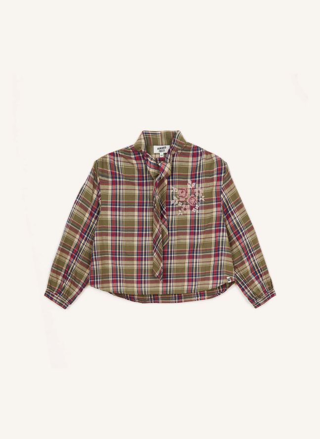 Blouse Josephine Carreaux | Vert forêt