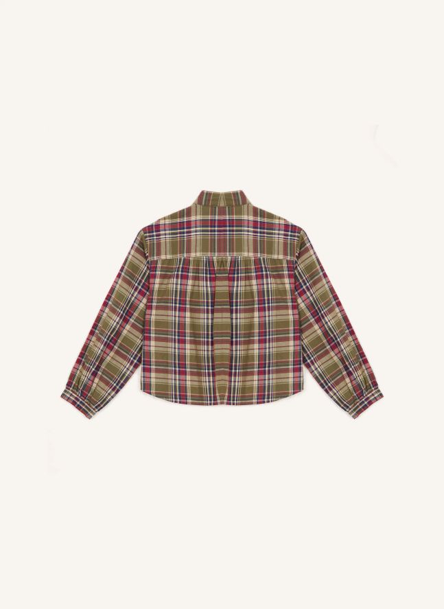 Blusa Josephine a cuadros | Verde bosque