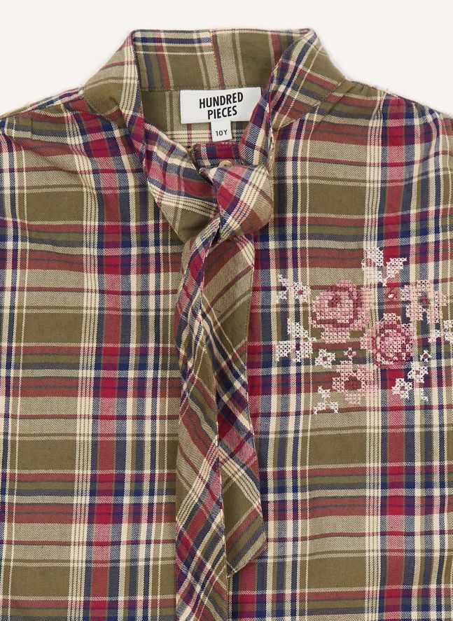 Blouse Josephine Carreaux | Vert forêt